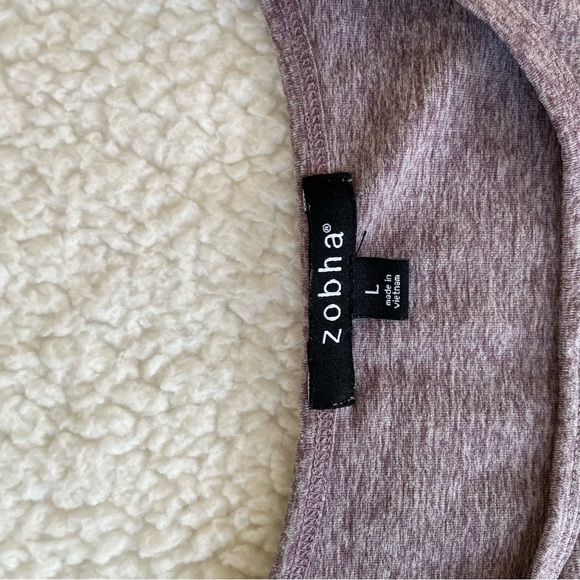 Zobha Women's Melange Twist Crop Tank Top Heather Black Plum Size Large - Picture 5 of 7